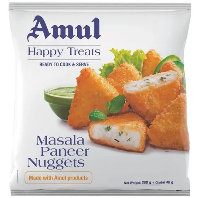 Amul Happy Treats Ready To Cook & Serve - Masala Paneer Nuggets