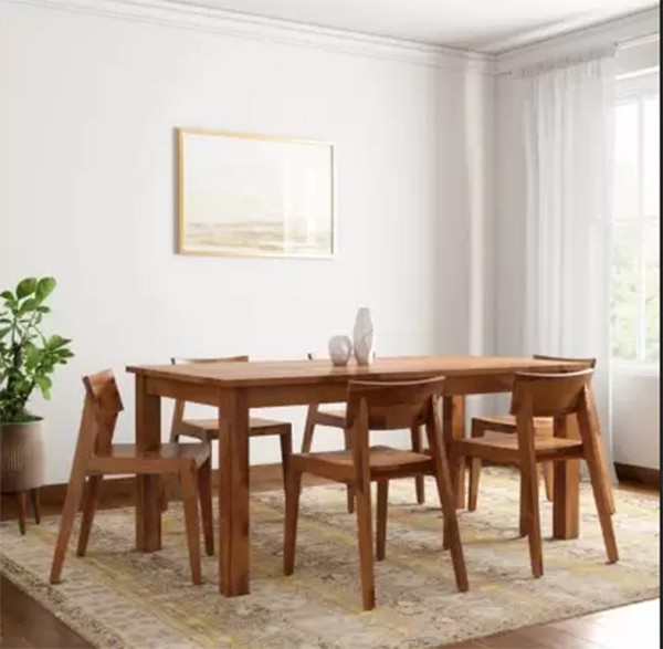 Restaurant Solid Wood 6 Seater Dining Set