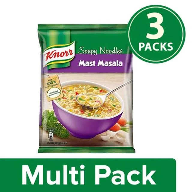 Knorr Mast Masala Soupy Noodles, 3x70 g Multipack